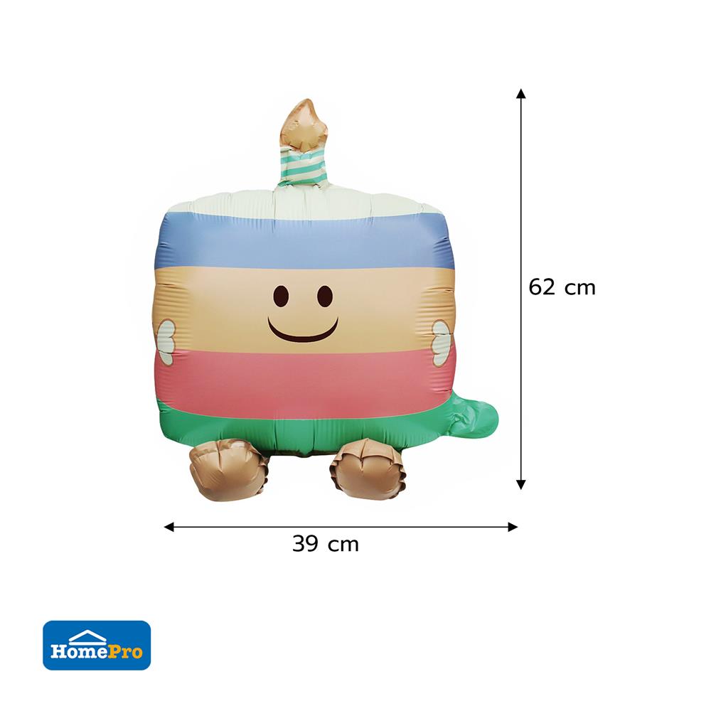 ลูกโป่งฟอยล์ HAPPY BIRTHDAY CAKE SNAZZ 24 นิ้ว สีฟ้า-ชมพู