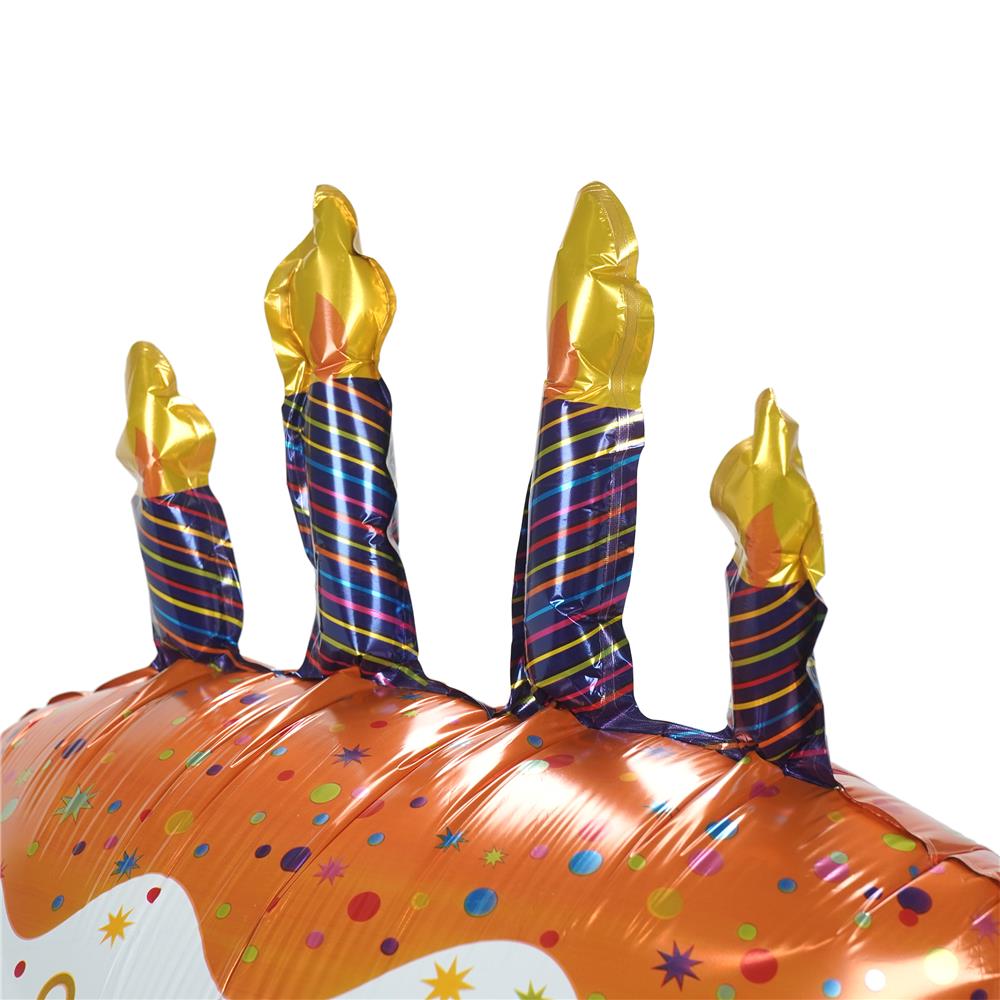 ลูกโป่งฟอยล์ HAPPY BIRTHDAY CAKE SNAZZ 34 นิ้ว สีแดง-ทอง