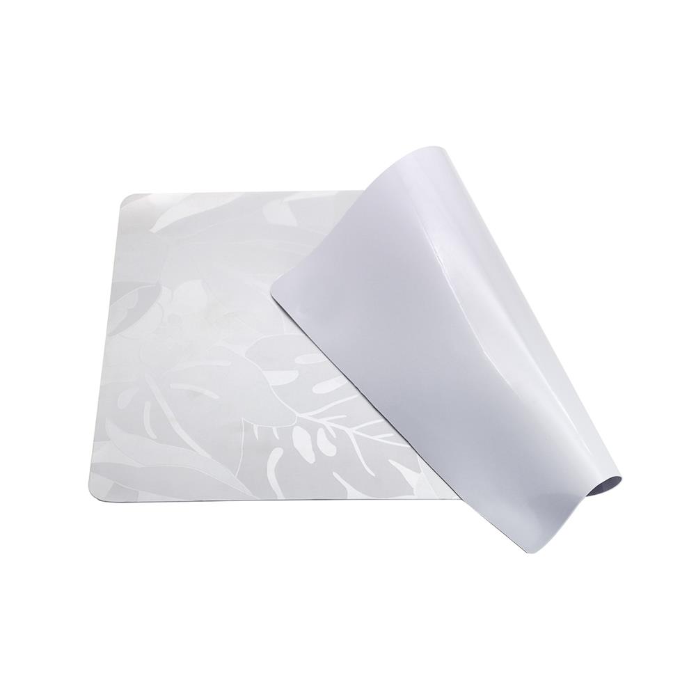 แผ่นรองจาน PVC SRITHAI POPLAR สีขาว