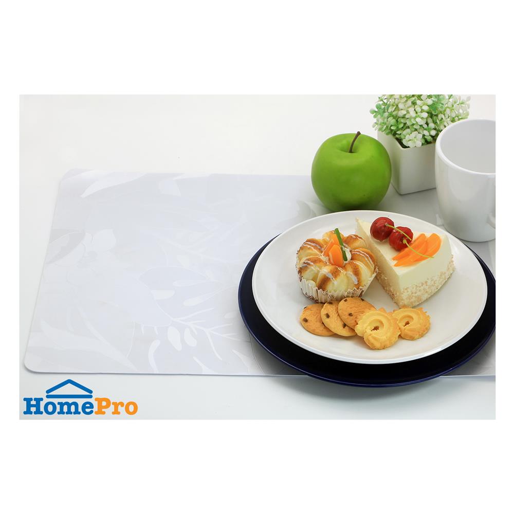 แผ่นรองจาน PVC SRITHAI POPLAR สีขาว