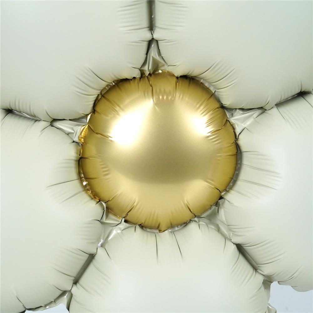 ลูกโป่งฟอยล์ ดอกไม้ตกแต่ง SNAZZ 17 นิ้ว สีเงิน