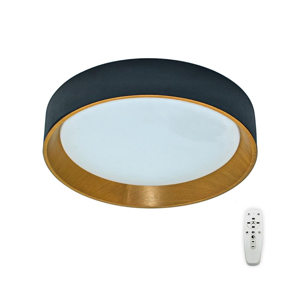 ไฟเพดาน LED STARLIGHT 04-SL-23809-500 81 วัตต์ DAYLIGHT/COOL WHITE/WARMWHITE 19 นิ้ว สีดำ/ลายไม้