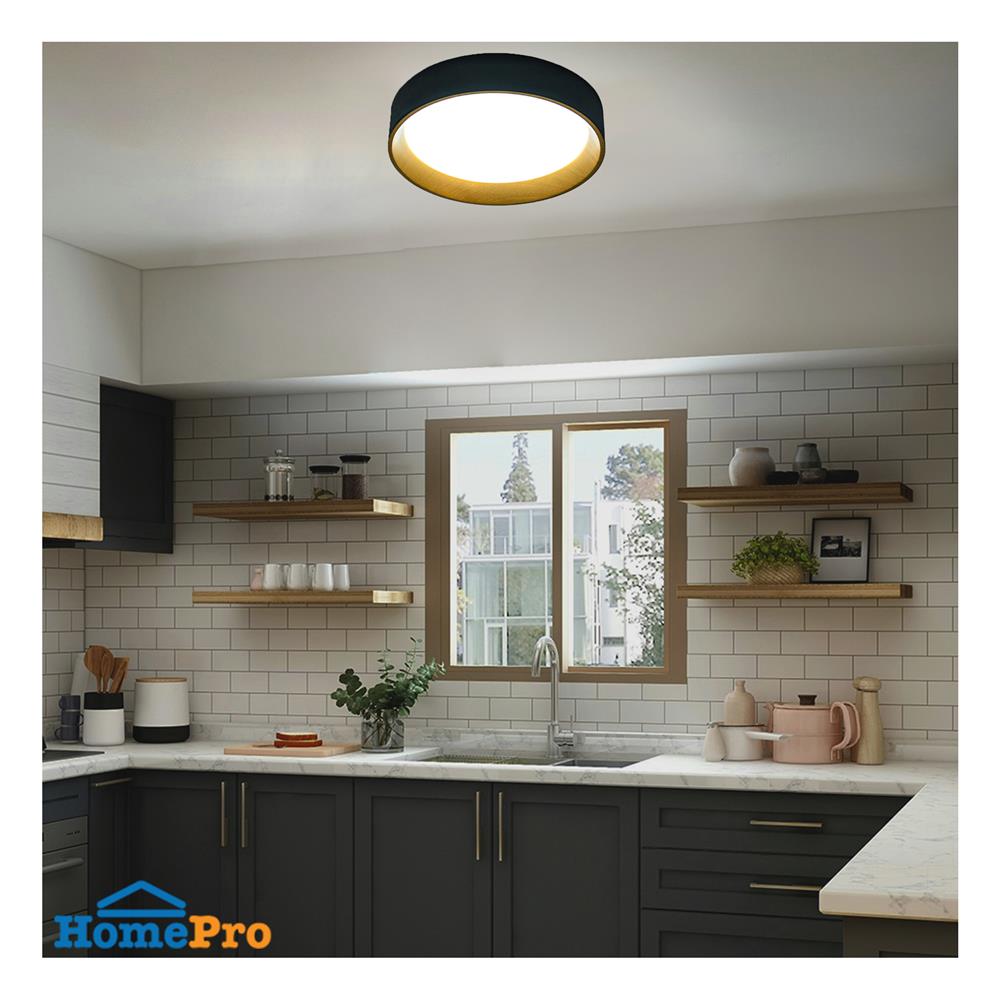 ไฟเพดาน LED STARLIGHT 04-SL-23809-500 81 วัตต์ DAYLIGHT/COOL WHITE/WARMWHITE 19 นิ้ว สีดำ/ลายไม้