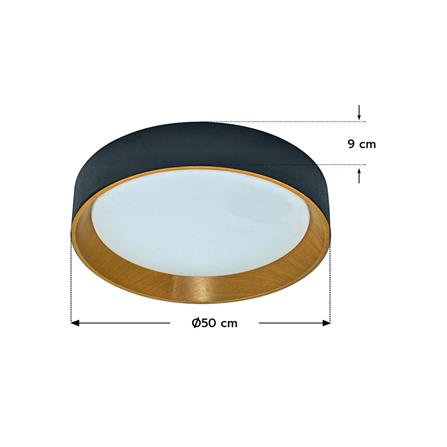 ไฟเพดาน LED STARLIGHT 04-SL-23809-500 81 วัตต์ DAYLIGHT/COOL WHITE/WARMWHITE 19 นิ้ว สีดำ/ลายไม้_5