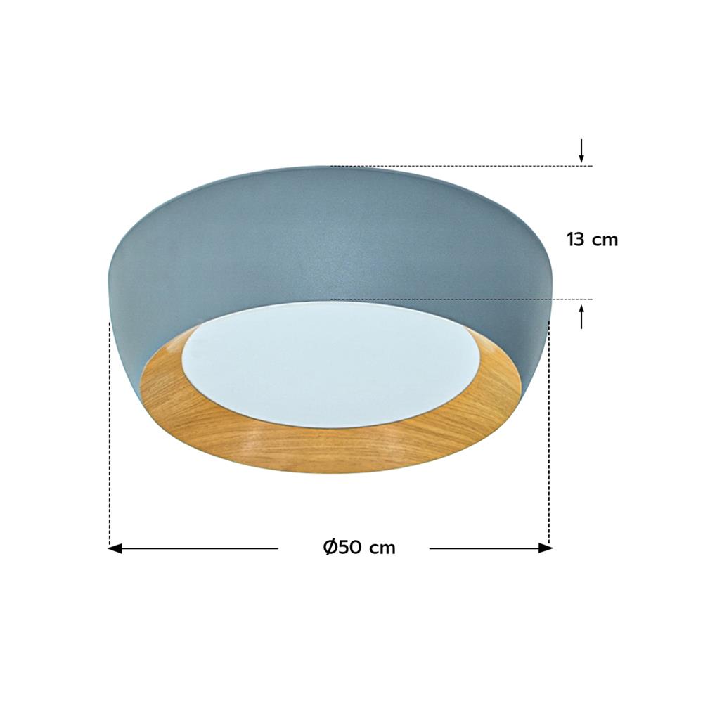 ไฟเพดาน LED STARLIGHT 04-SL-23827-500 81 วัตต์ DAYLIGHT/COOL WHITE/WARMWHITE 19 นิ้ว สีเทา/ลายไม้