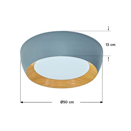 ไฟเพดาน LED STARLIGHT 04-SL-23827-500 81 วัตต์ DAYLIGHT/COOL WHITE/WARMWHITE 19 นิ้ว สีเทา/ลายไม้_5