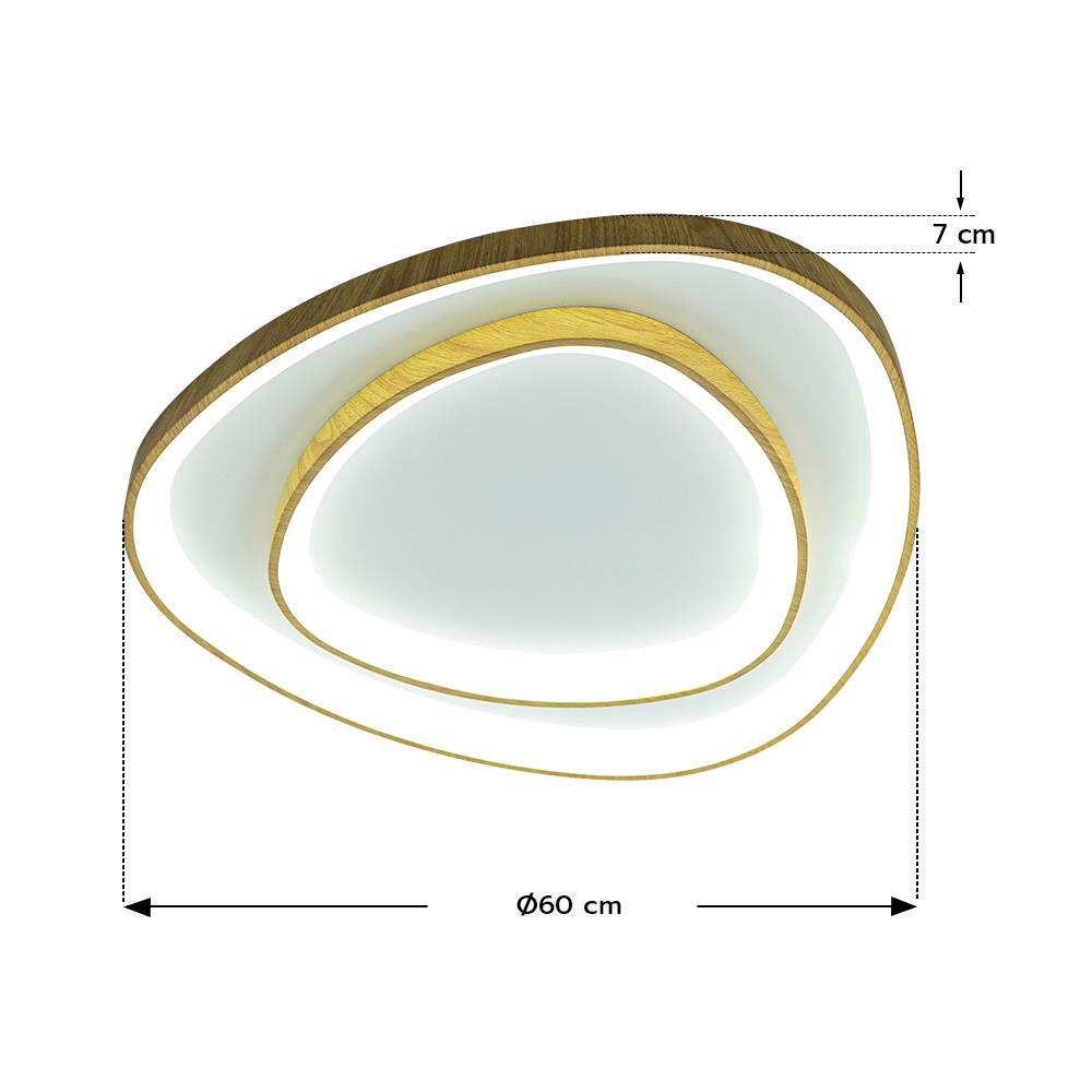 ไฟเพดาน LED STARLIGHT 05-SL-23906 135 วัตต์ DAYLIGHT/COOL WHITE/WARMWHITE 23 นิ้ว สีขาว/ลายไม้