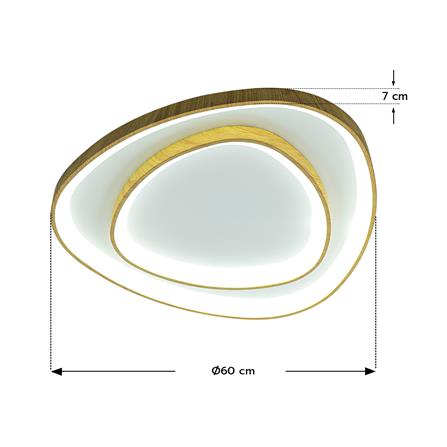 ไฟเพดาน LED STARLIGHT 05-SL-23906 135 วัตต์ DAYLIGHT/COOL WHITE/WARMWHITE 23 นิ้ว สีขาว/ลายไม้_5