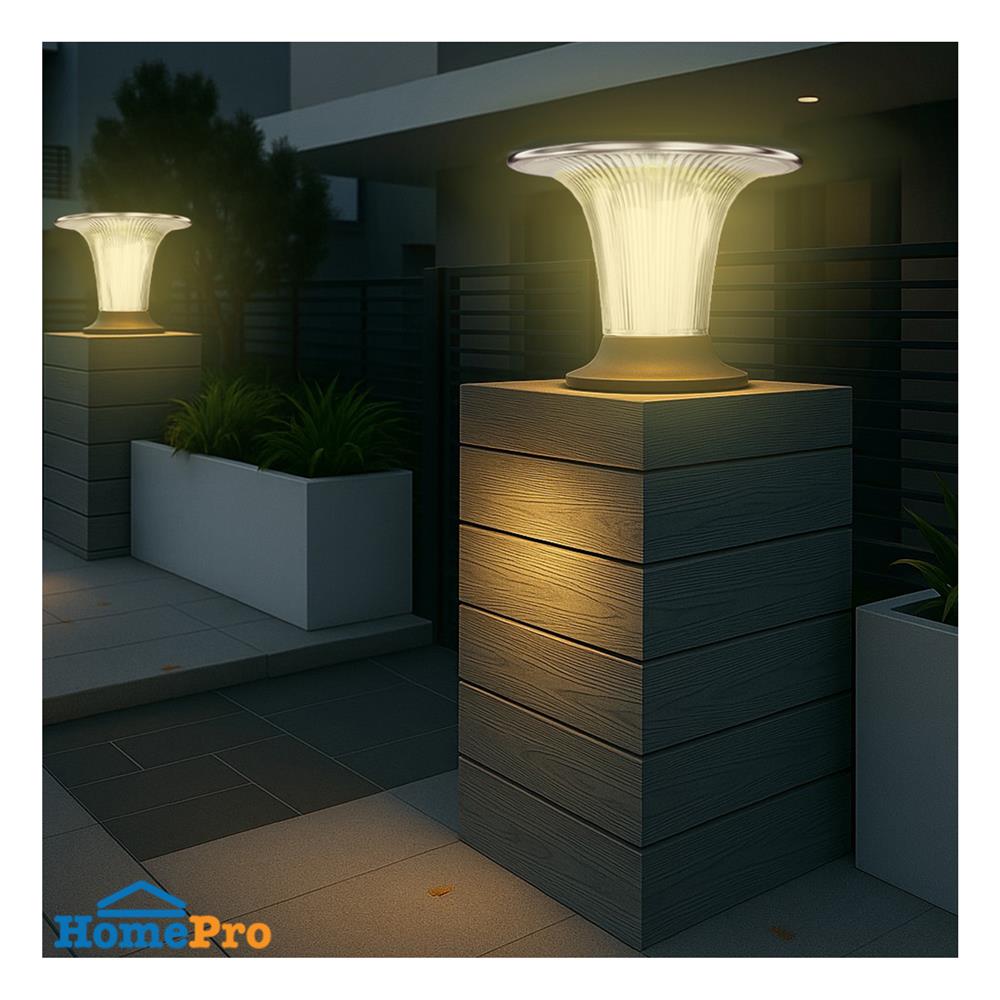 ไฟหัวเสา SOLAR SHINING GRANDE 120 วัตต์ DAYLIGHT/COOL WHITE/WARM WHITE สีดำ