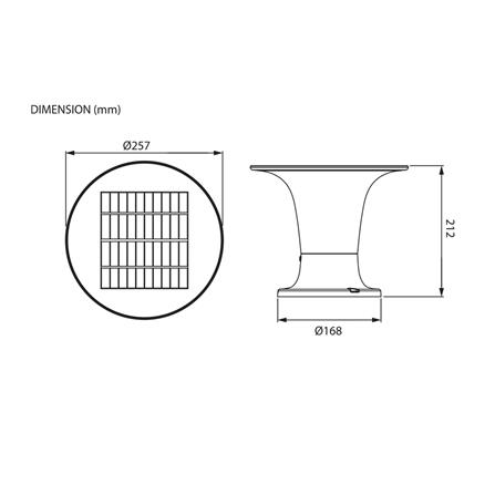 ไฟหัวเสา SOLAR SHINING GRANDE 120 วัตต์ DAYLIGHT/COOL WHITE/WARM WHITE สีดำ_7