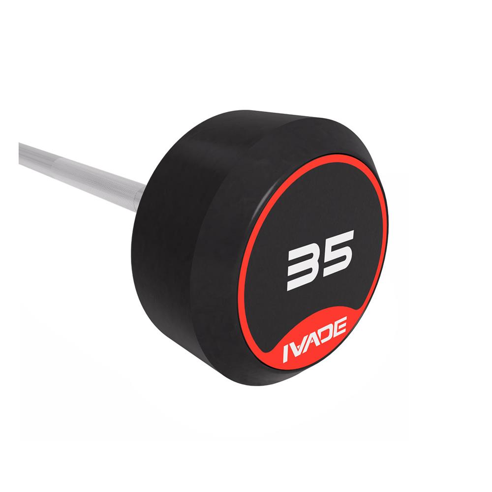 บาร์เบลแกนตรงหุ้มยาง IVADE 35 กก. (1 ชิ้น)
