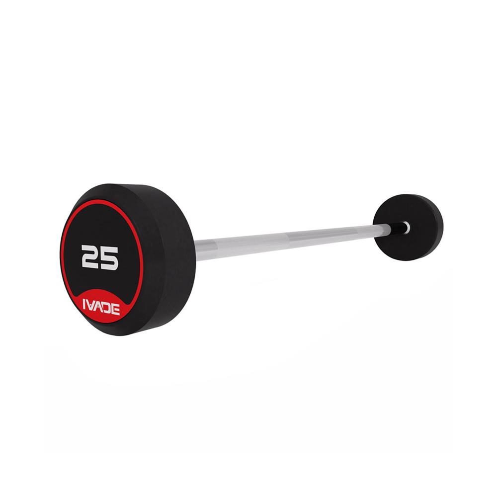 บาร์เบลแกนตรงหุ้มยาง IVADE 25 กก. (1 ชิ้น)
