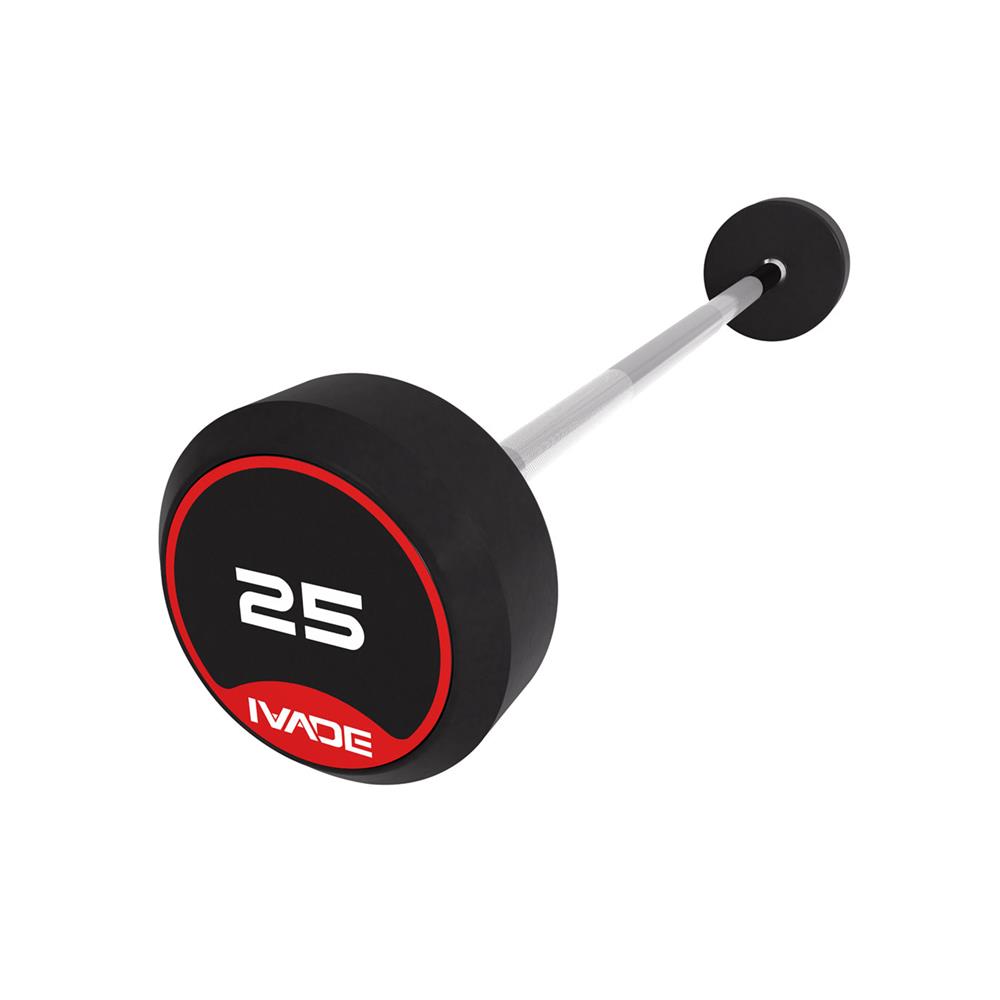 บาร์เบลแกนตรงหุ้มยาง IVADE 25 กก. (1 ชิ้น)