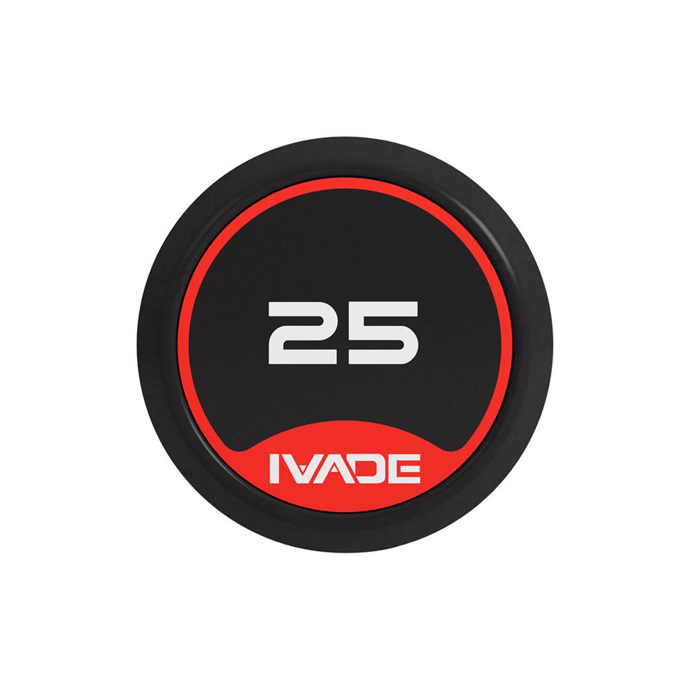 บาร์เบลแกนตรงหุ้มยาง IVADE 25 กก. (1 ชิ้น)