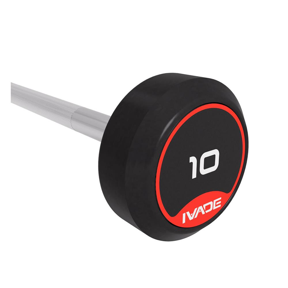 บาร์เบลแกนตรงหุ้มยาง IVADE 10 กก. (1 ชิ้น)