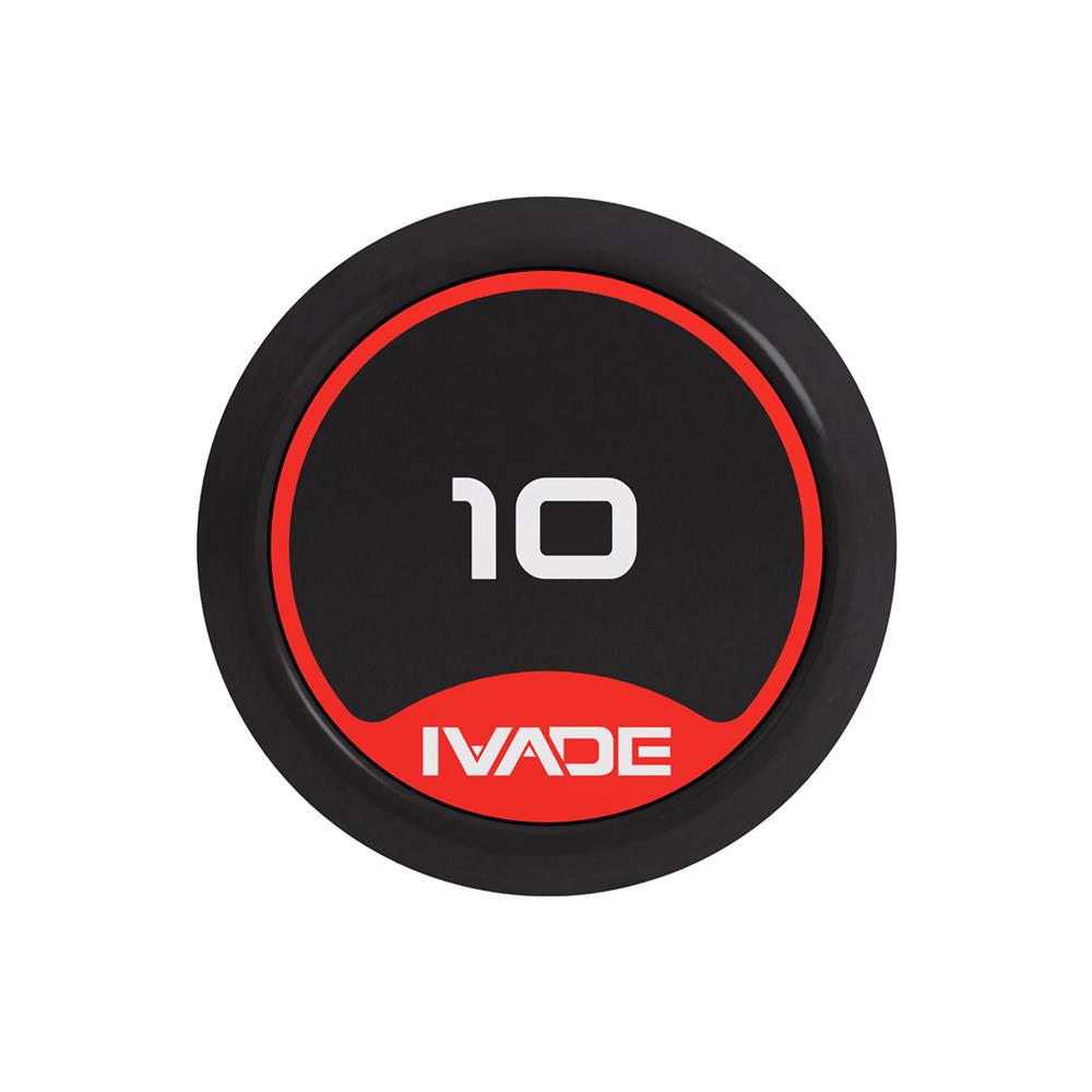บาร์เบลแกนตรงหุ้มยาง IVADE 10 กก. (1 ชิ้น)