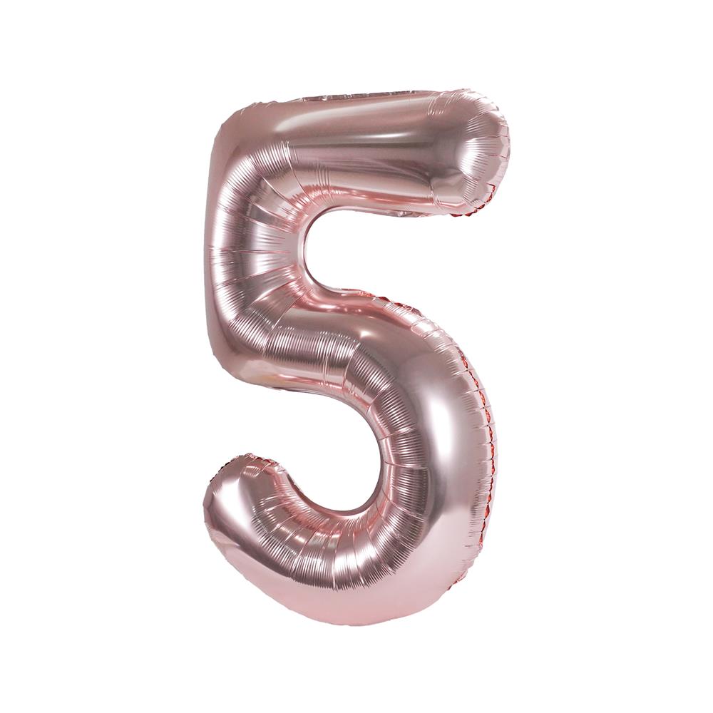 ลูกโป่งฟอยล์ตกแต่ง SNAZZ เลข 5 40 นิ้ว สีชมพู