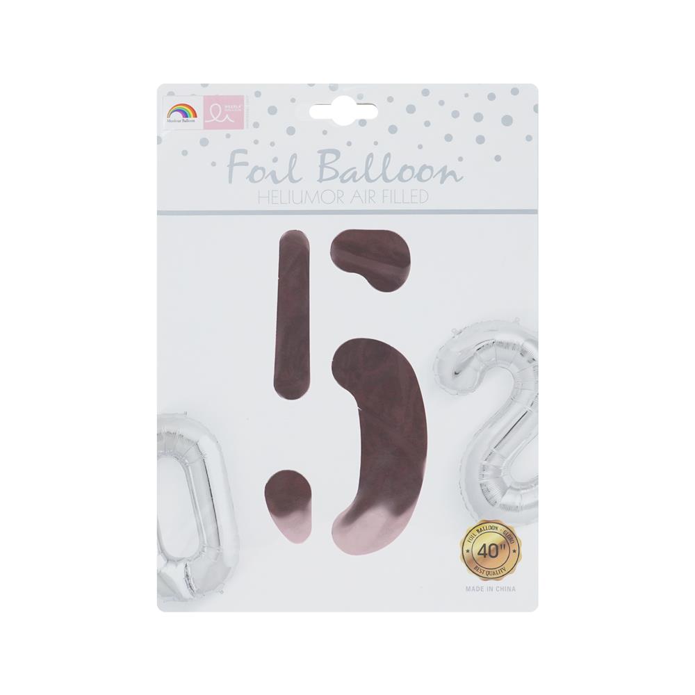 ลูกโป่งฟอยล์ตกแต่ง SNAZZ เลข 5 40 นิ้ว สีชมพู