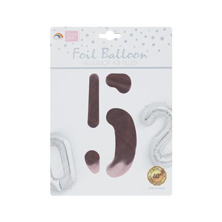 ลูกโป่งฟอยล์ตกแต่ง SNAZZ เลข 5 40 นิ้ว สีชมพู_3