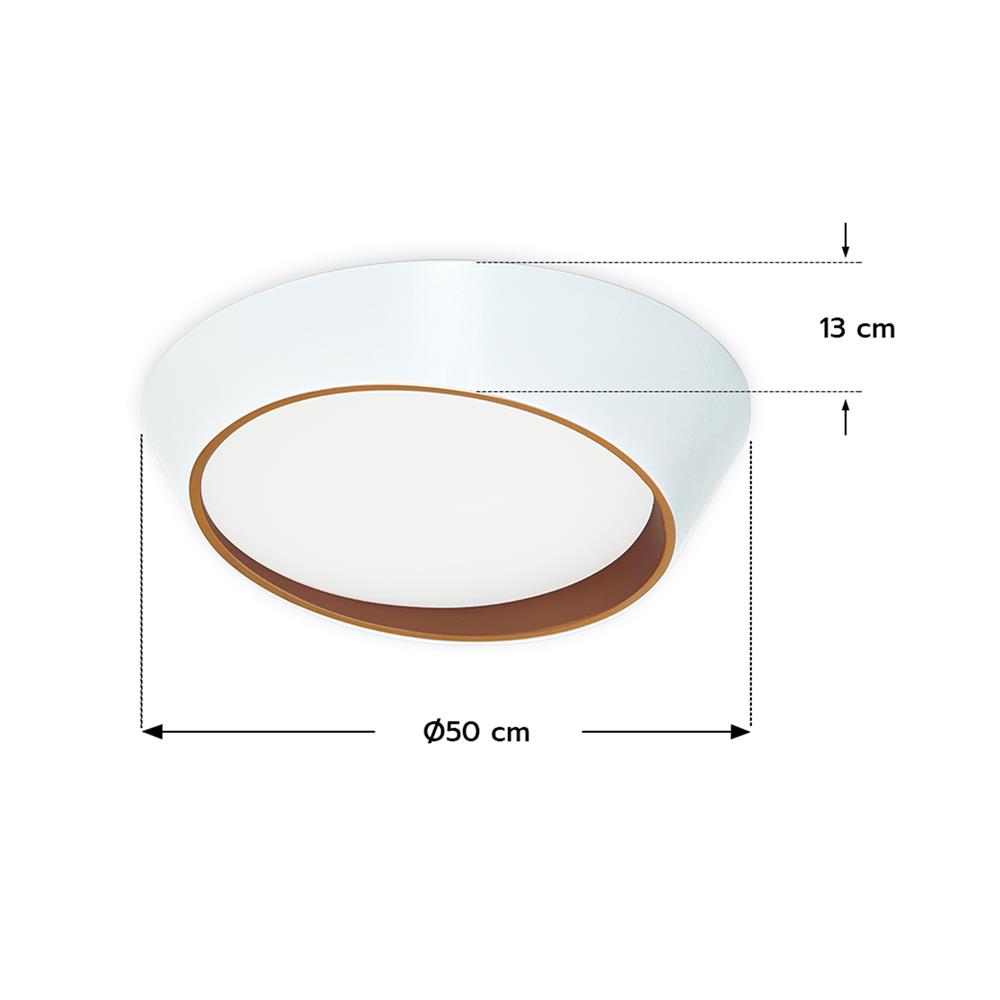 ไฟเพดาน LED STARLIGHT 04-SL-23802-500 81 วัตต์ DAYLIGHT/COOL WHITE/WARMWHITE 19 นิ้ว สีขาว/ทอง