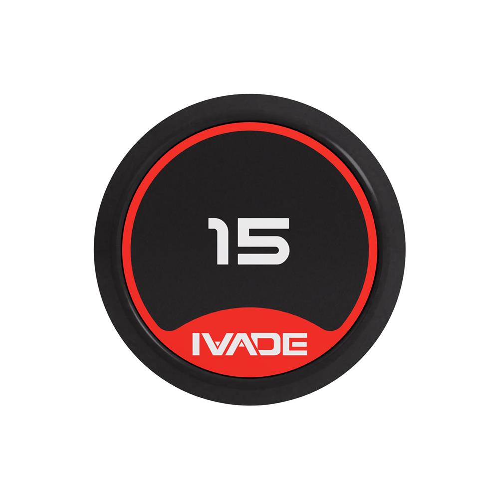 บาร์เบลแกนตรงหุ้มยาง IVADE 15 กก. (1 ชิ้น)