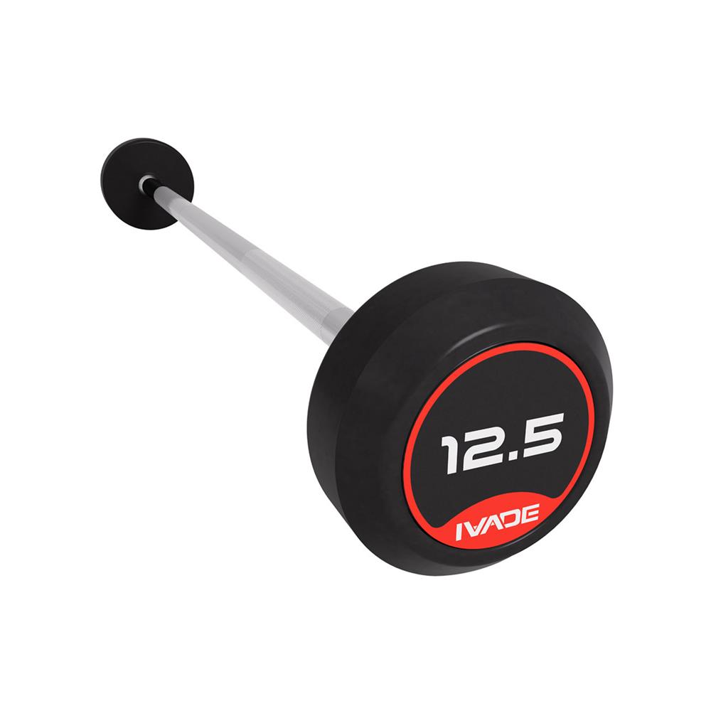 บาร์เบลแกนตรงหุ้มยาง IVADE 12.5 กก. (1 ชิ้น)