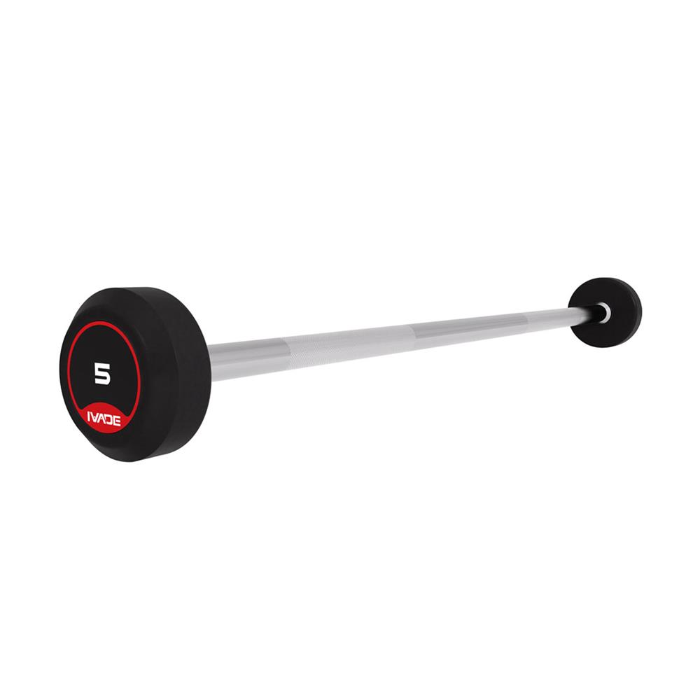 บาร์เบลแกนตรงหุ้มยาง IVADE 5 กก. (1 ชิ้น)