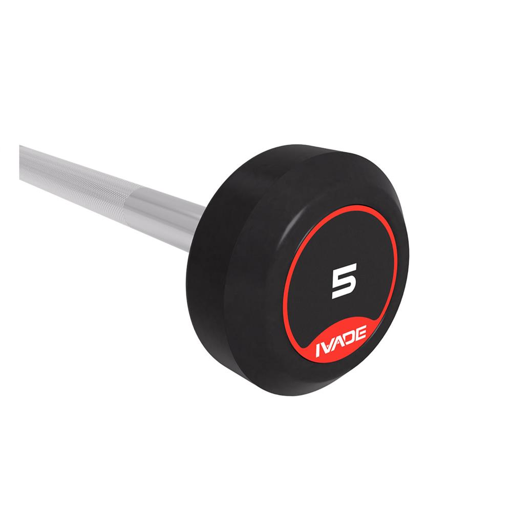 บาร์เบลแกนตรงหุ้มยาง IVADE 5 กก. (1 ชิ้น)