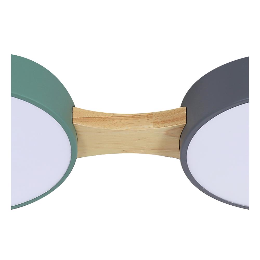 ไฟเพดาน LED STARLIGHT 06-PL-32101-2 48 วัตต์ DAYLIGHT/COOL WHITE/WARMWHITE 8 นิ้ว สีเขียว/เทา