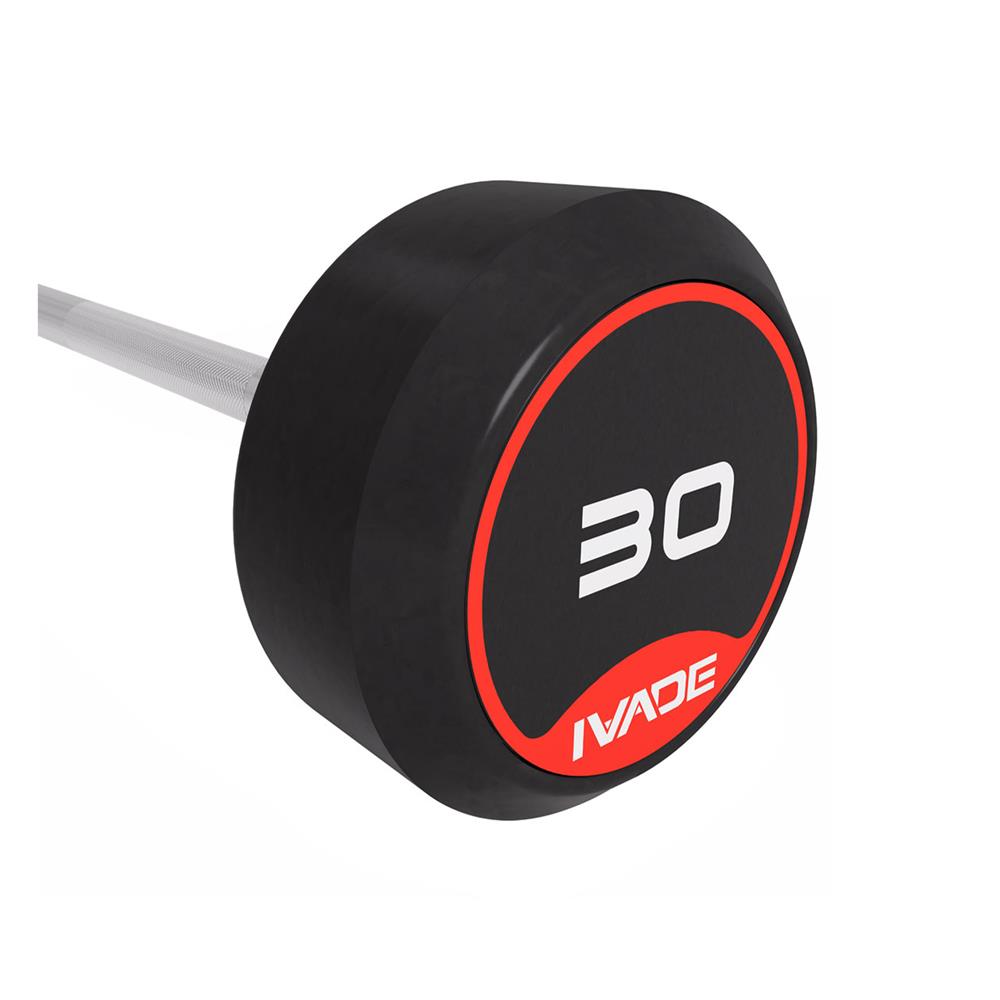บาร์เบลแกนตรงหุ้มยาง IVADE 30 กก. (1 ชิ้น)