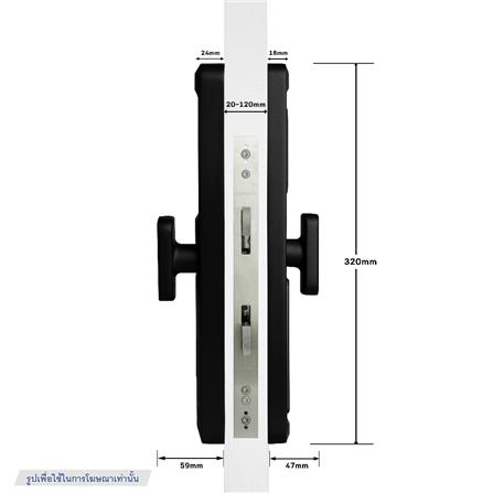 กลอนดิจิตอล CONLOCK CL-X50 TWIST สีขาว_7