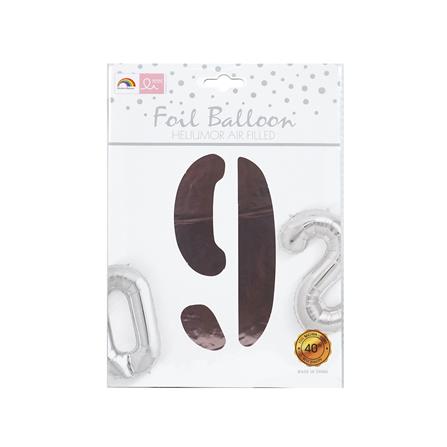 ลูกโป่งฟอยล์ตกแต่ง SNAZZ เลข 9 40 นิ้ว สีชมพู_3