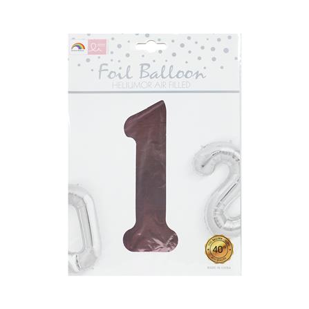 ลูกโป่งฟอยล์ตกแต่ง SNAZZ เลข 1 40 นิ้ว สีชมพู_3