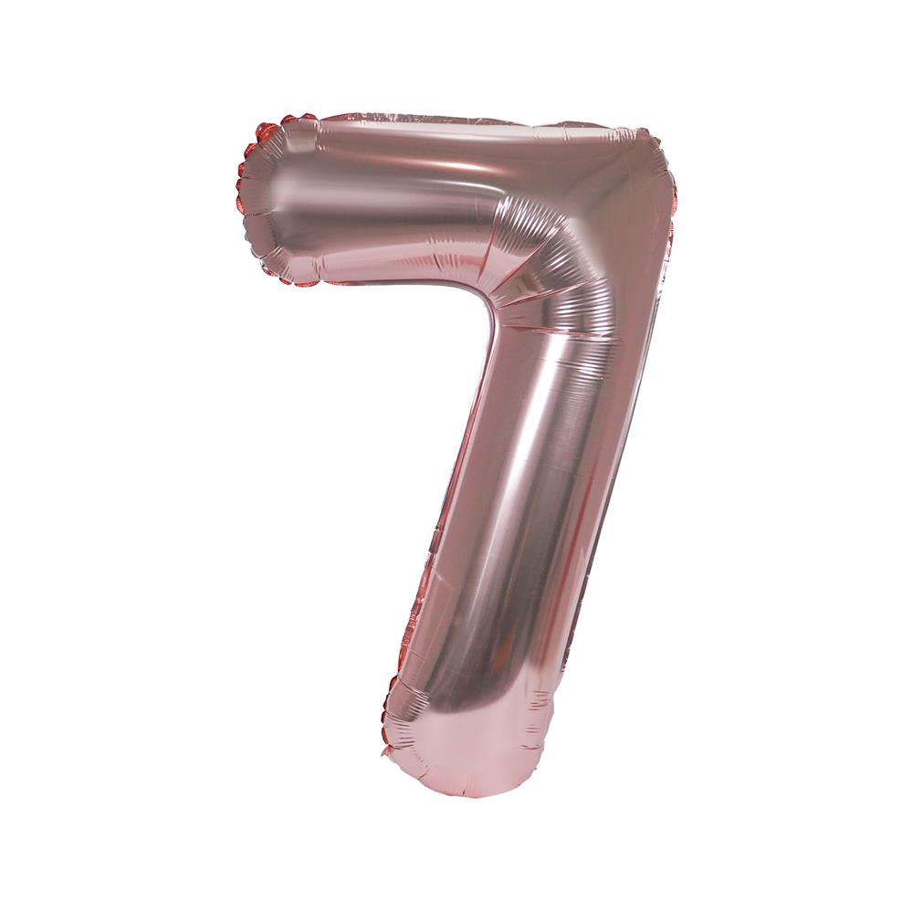 ลูกโป่งฟอยล์ตกแต่ง SNAZZ เลข 7 40 นิ้ว สีชมพู