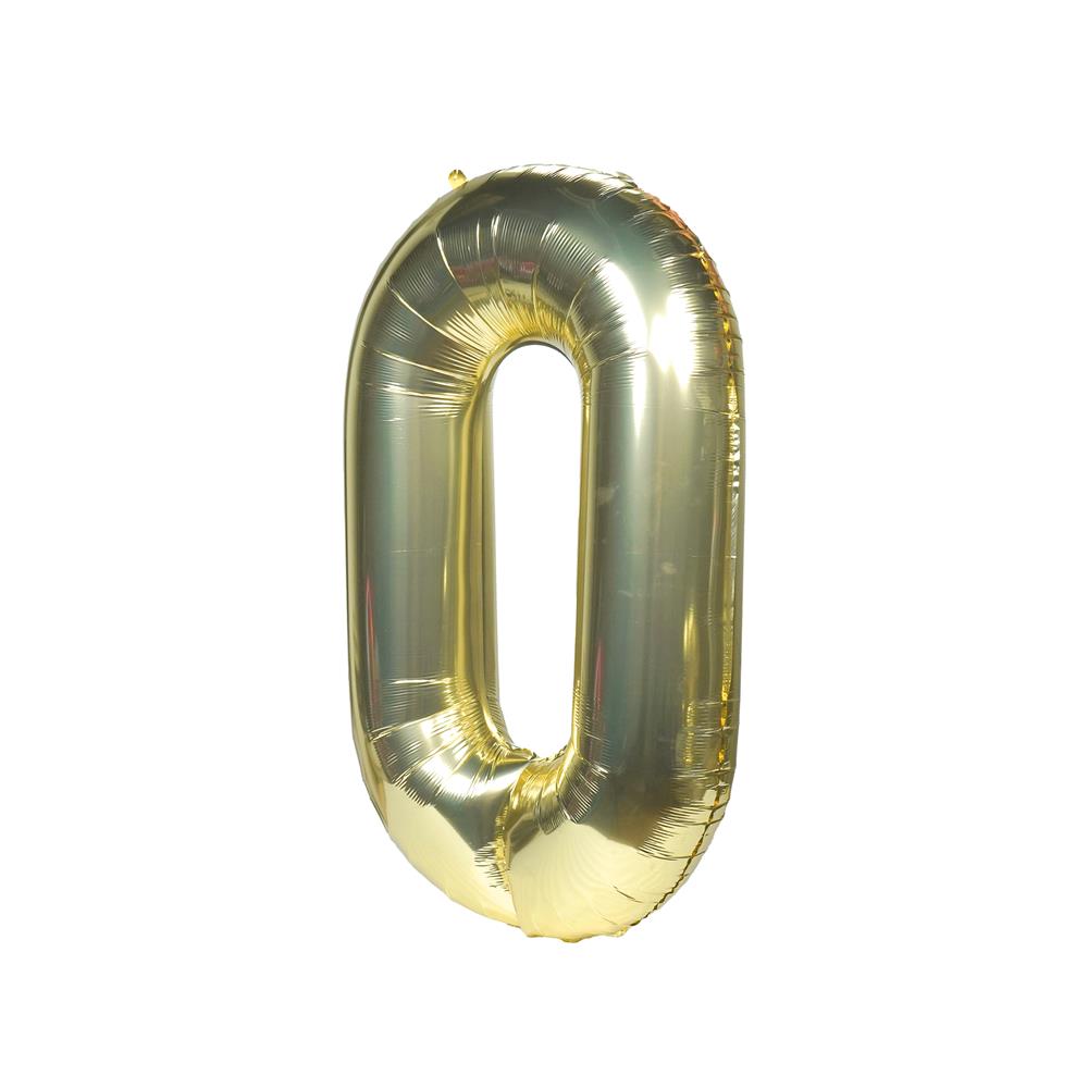 ลูกโป่งฟอยล์ตกแต่ง SNAZZ เลข 0 40 นิ้ว สีทอง