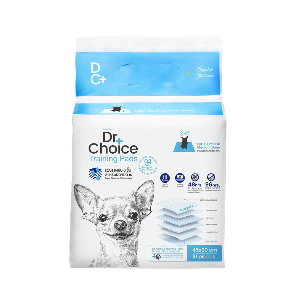 แผ่นรองซับ DR.CHOICE SIZE M 45x60 ซม. (แพ็ก 10 ชิ้น)