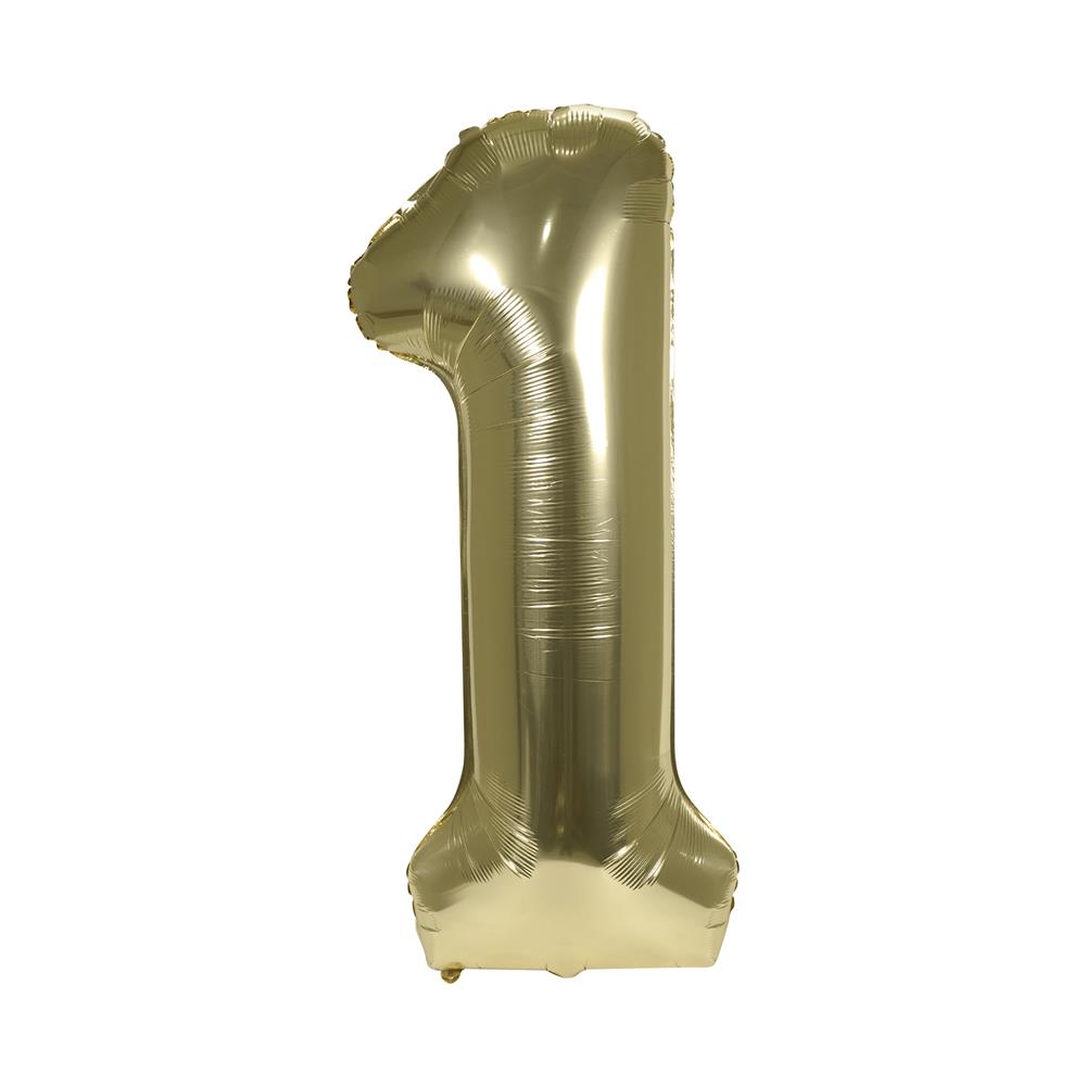 ลูกโป่งฟอยล์ตกแต่ง SNAZZ เลข 1 40 นิ้ว สีทอง