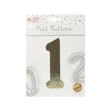 ลูกโป่งฟอยล์ตกแต่ง SNAZZ เลข 1 40 นิ้ว สีทอง_2