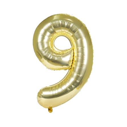 ลูกโป่งฟอยล์ตกแต่ง SNAZZ เลข 9 40 นิ้ว สีทอง_0