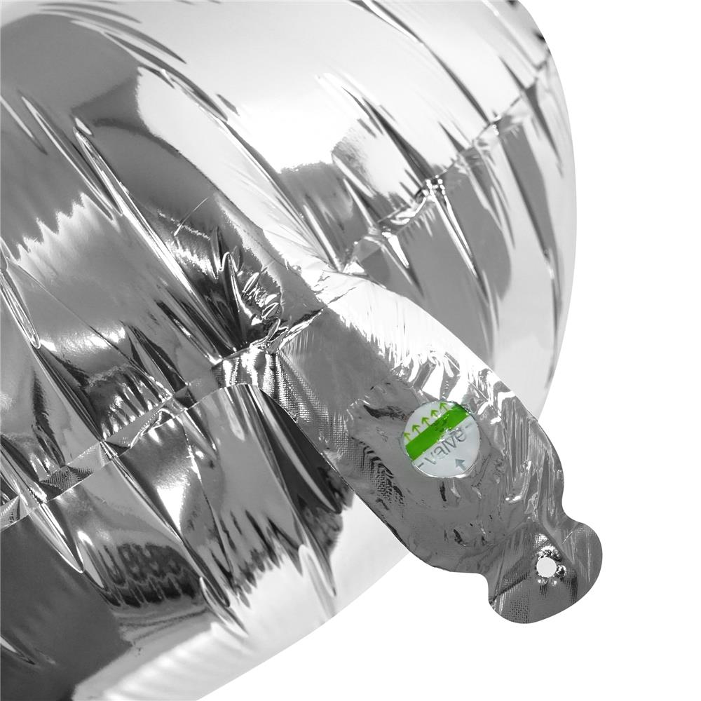 ลูกโป่งฟอยล์วงกลม SNAZZ 18 นิ้ว สีเงิน