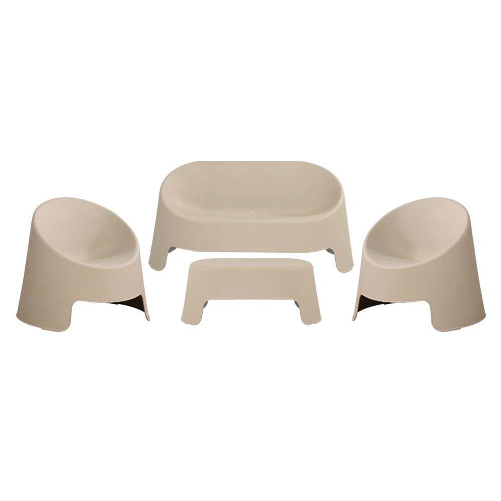 ชุดโซฟาสนาม 4 ที่นั่ง SPRING VETO สีเทา