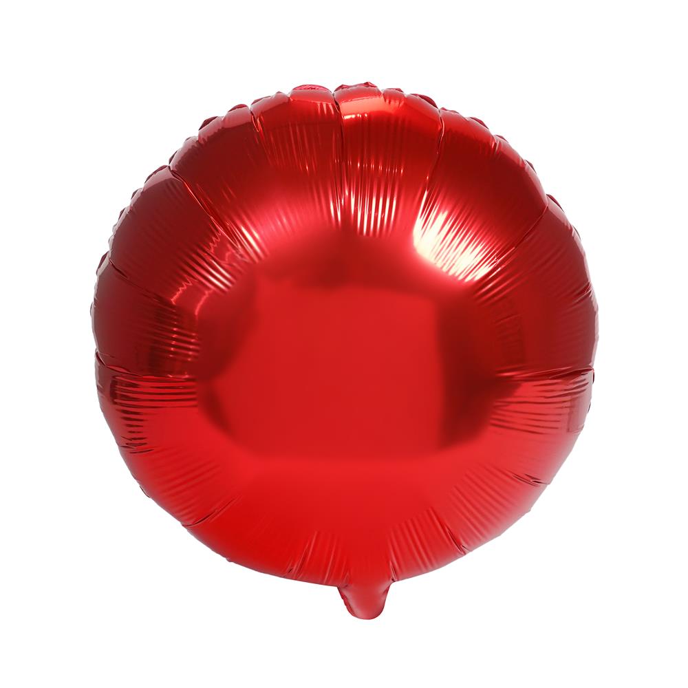 ลูกโป่งฟอยล์วงกลม SNAZZ 18 นิ้ว สีแดง