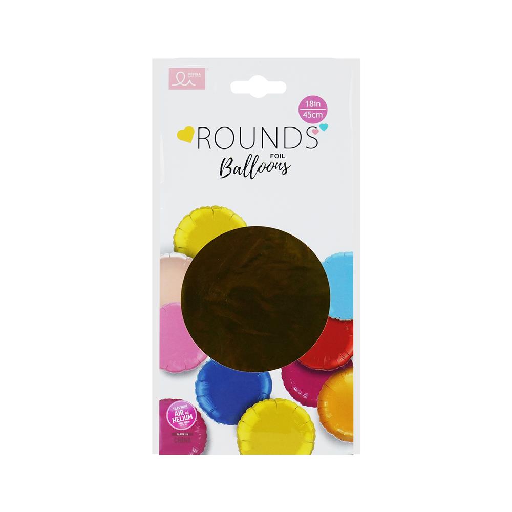 ลูกโป่งฟอยล์วงกลม SNAZZ 18 นิ้ว สีทอง