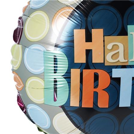ลูกโป่งฟอยล์ HAPPY BIRTHDAY BALL SNAZZ 18 นิ้ว หลากสี_1