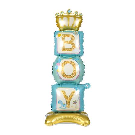 ลูกโป่งฟอยล์ BOY SNAZZ 46 นิ้ว สีฟ้า_0