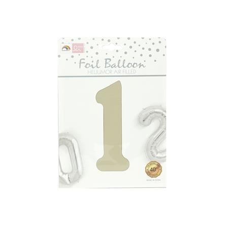 ลูกโป่งฟอยล์ตกแต่ง SNAZZ เลข 1 40 นิ้ว สีขาว_3