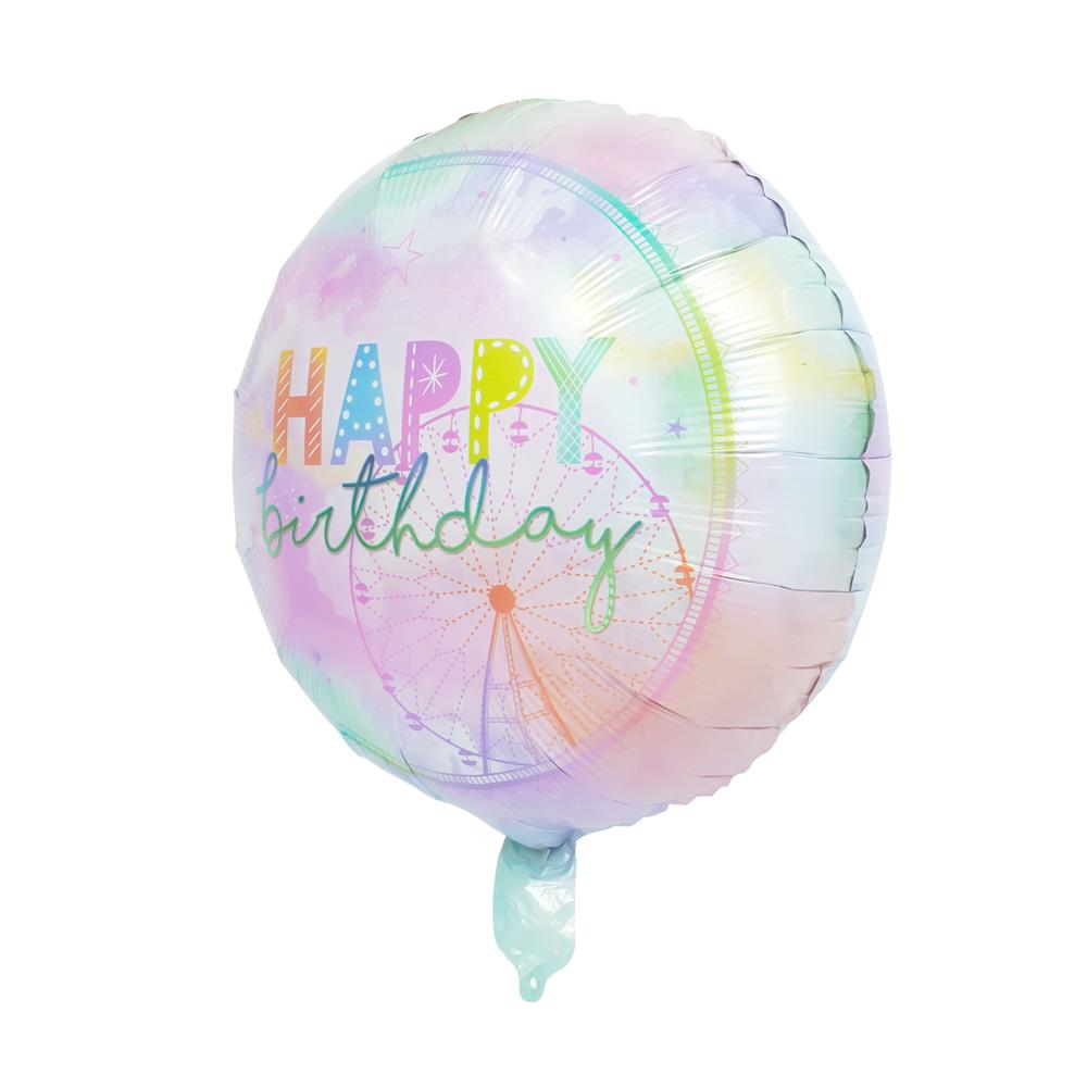 ลูกโป่งฟอยล์ HAPPY BIRTHDAY BALL SNAZZ 18 นิ้ว สีชมพู