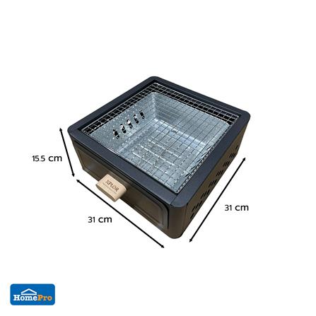 เตาถ่านบาร์บีคิวตั้งโต๊ะ ทรงสี่เหลี่ยม SPRING XPLOR สีดำ_6