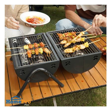 เตาถ่านบาร์บีคิว ตั้งโต๊ะ SPRING BARREL XPLOR สีดำ_6