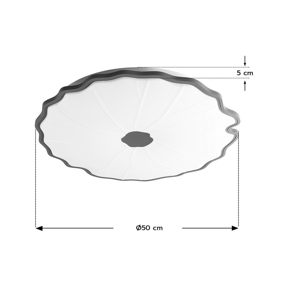 ไฟเพดาน LED STARLIGHT 04-SL-8527-500 74 วัตต์ DAYLIGHT/COOL WHITE/WARMWHITE 19 นิ้ว สีขาว/เทา